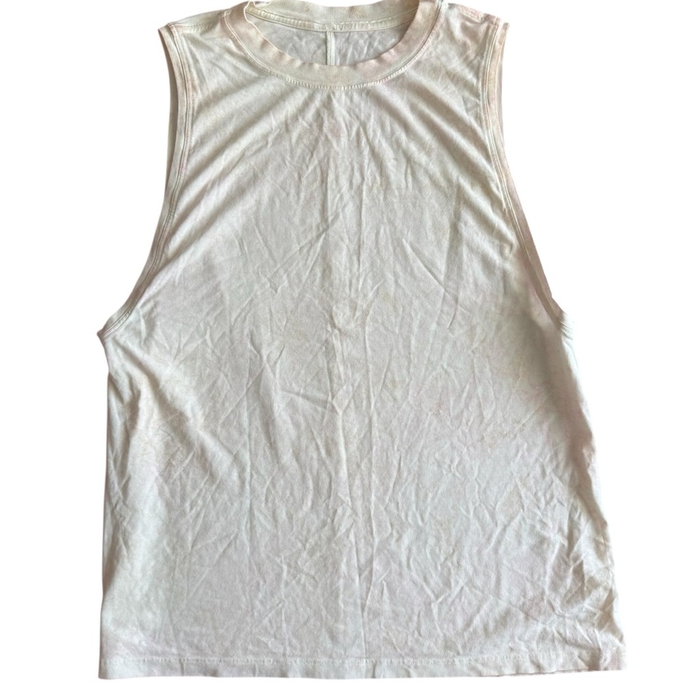 Lululemon Women’s Size 6 All Yours Muscle Tank Top Cirrus Wash Orange Pink